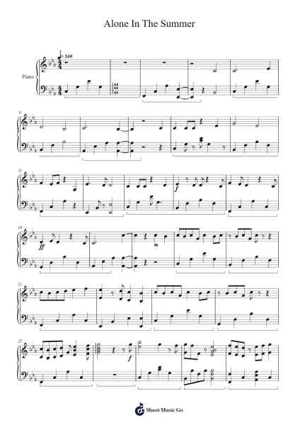 Alone In The Summer Sheet Music by Pin Yan Chen-Arr.Hulstone Lilsper