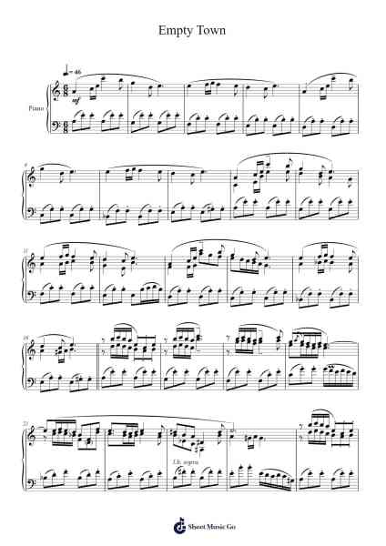 Empty Town Sheet Music by Toby Fox-Arr.Megreau Readeries