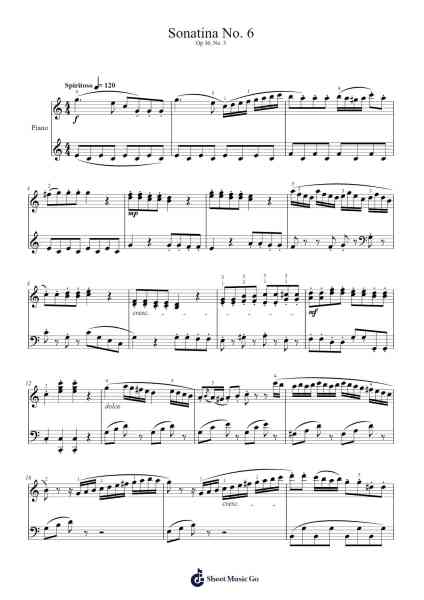 Sonatina No. 3 in C Major, Op. 36 Sheet Music by Muzio Clementi-Arr.Charalph
