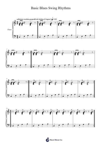 Basic Blues Swing Rhythms Sheet Music by Ron Keeris-Arr.Dierclaude Hedwill