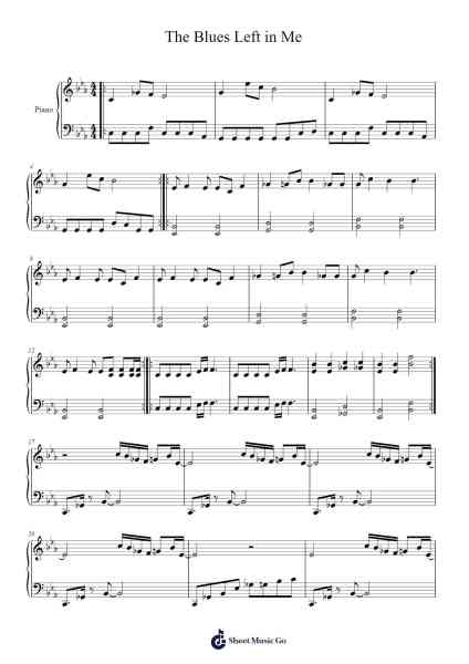 The Blues Left in Me Sheet Music by Henri Olesen-Arr.Junerald