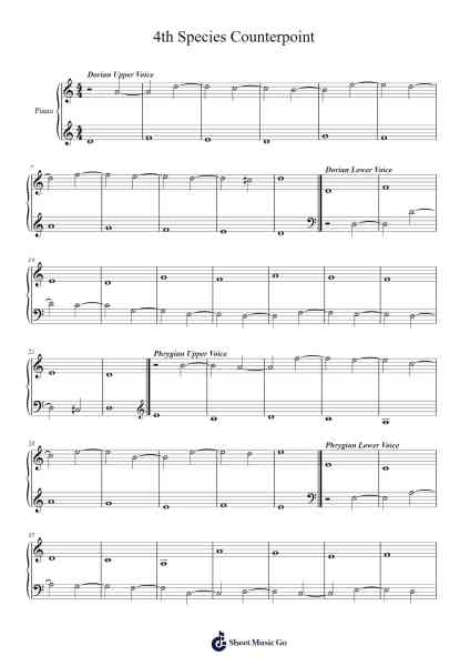 4th Species Counterpoint 樂譜由 ezekieltangxj - 編曲 Invy
