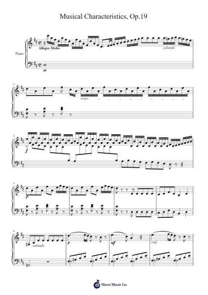 Musical Characteristics, Op. 19: Preludio I "alla Sterkel" Sheet Music by Muzio Clementi-Arr.Blanmiles