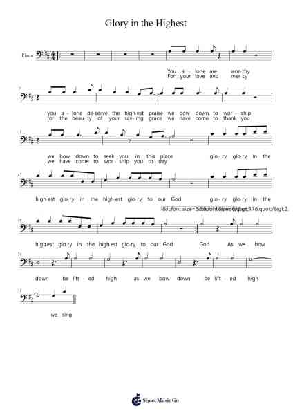 Glory in the Highest Sheet Music by -Arr.Colbard Ramsdick