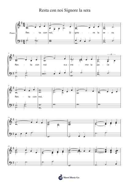 Resta con noi Signore la sera Sheet Music by Domenico Marchetta-Arr.Simpmark