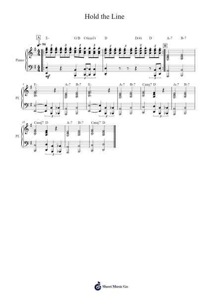 Hold the Line Sheet Music by D. Paich-Arr.Clairepritt