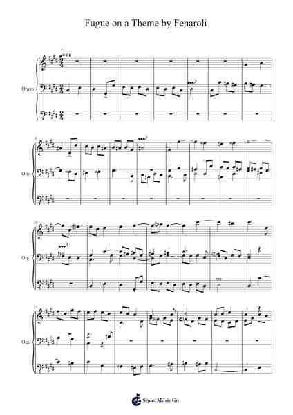 Fugue on a Theme by Fenaroli 樂譜由 David Manzanares Viles - 編曲 Herloyd