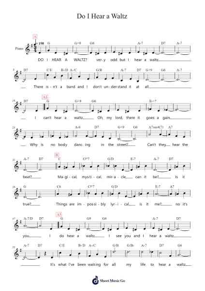 Do I Hear a Waltz Sheet Music by Richard Rodgers-Arr.Joannes Nohan