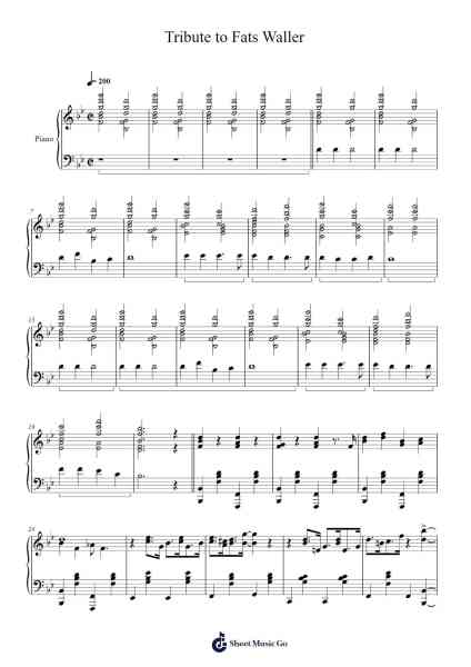 Tribute to Fats Waller Sheet Music by edebob479-Arr.Eipsyale