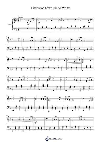 Littleroot Town Piano Waltz Sheet Music by Misc Computer Games-Arr.Earlram