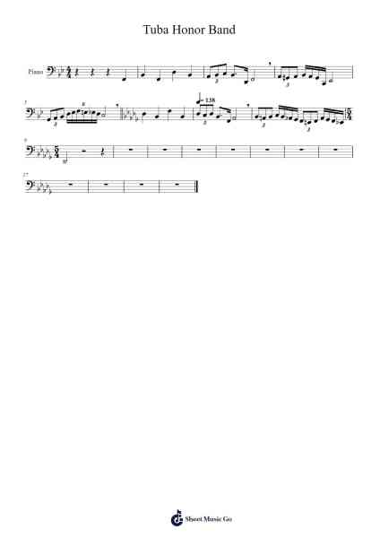 Tuba Honor Band Sheet Music by -Arr.Humbart Browningboyd