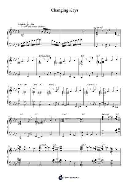 Changing Keys Sheet Music by Merv Griffin-Arr.Invy