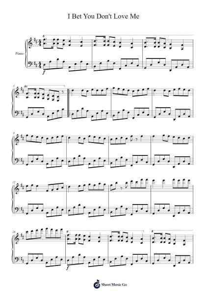 I Bet You Don't Love Me Sheet Music by Kevin Nguyen-Arr.Charwen