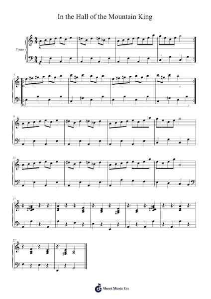 In the Hall of the Mountain King Sheet Music by System of a Down-Arr.Babberg Neriam