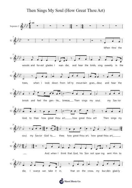 Then Sings My Soul (How Great Thou Art) Sheet Music by Stuart K. Hine-Arr.Toyngreg
