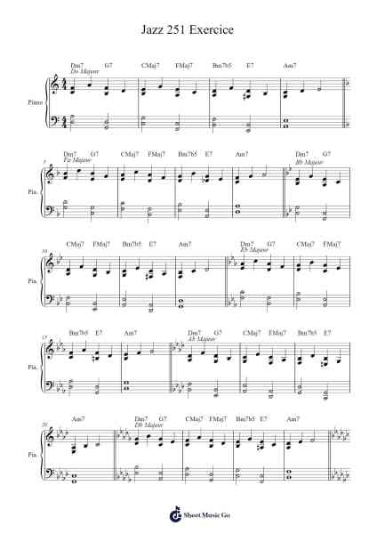 Jazz 251 Exercice Sheet Music by Aimee Nolte-Arr.Lanme