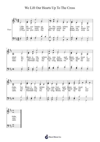 We lift our hearts up to the cross Ноты для фортепиано от J L Macbeth Bain-Arr.Ldad Jeanvan