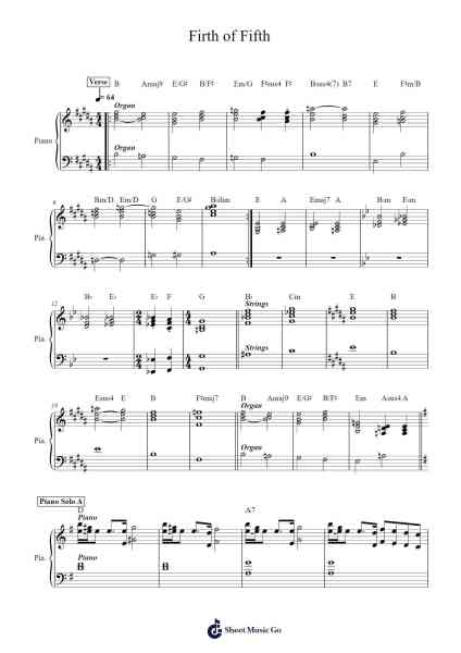 Firth of Fifth Sheet Music by Genesis-Arr.Hulstone Lilsper