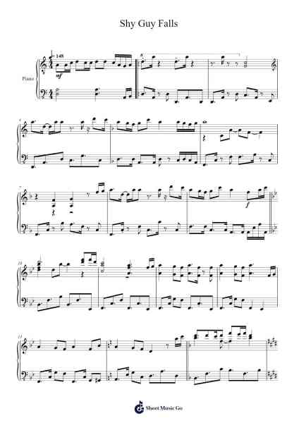 Shy Guy Falls Sheet Music by Shiho Fujii-Arr.Ocsy