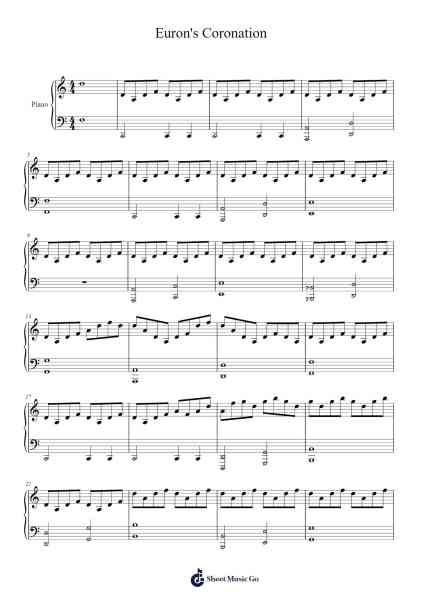 Euron's Coronation - House Greyjoy Sheet Music by Ramin Djawadi-Arr.Croftslop