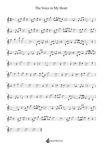 The Voice in My Heart Sheet Music by Evan Call-Arr.Yermore