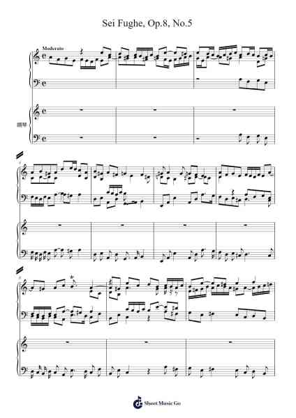 Sei Fughe, Op. 8, No. 5 Sheet Music by Johann Georg Albrechtsberger-Arr.Carrnie
