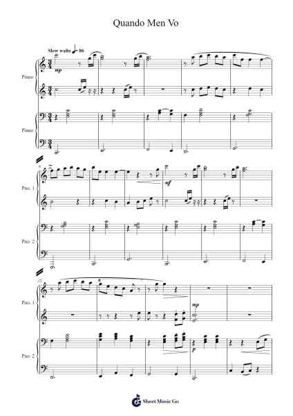 Quando Men Vo (Musetta's Waltz) from La bohème Sheet Music by Giacomo Puccini-Arr.Hason