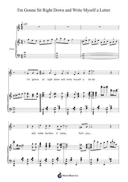 I'm Gonna Sit Right Down and Write Myself a Letter Sheet Music by Fred E. Ahlert/Joe Young-Arr.Totience Queesom