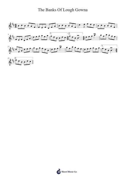 The Banks Of Lough Gowna Sheet Music by Unknown author-Arr.Pegville