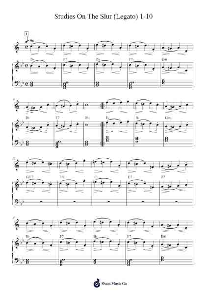Studies On The Slur (Legato) 1-10 Sheet Music by Jean-Baptiste Arban-Arr.Charmie