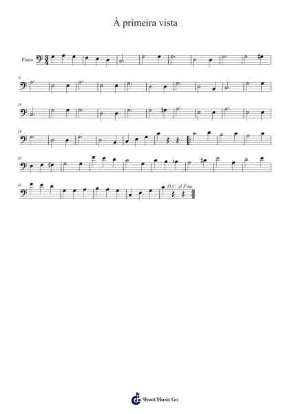 À Primeira Vista Sheet Music by Chico Cesar-Arr.Bophen