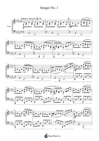 Images No. 1 Sheet Music by Gavin T. Battig-Arr.Sigjeff
