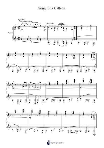 Song for a Galleon Sheet Music by Michael Maroney-Arr.Coto