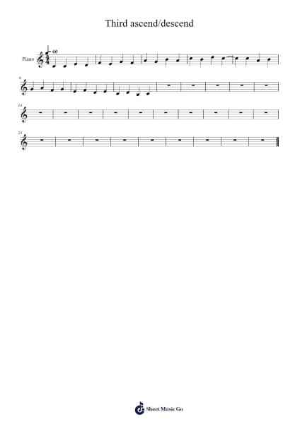 Third ascend/descend Sheet Music by -Arr.Wano'neil Orn