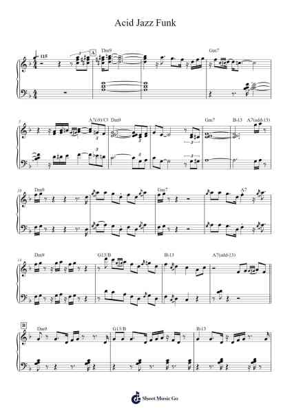 Acid Jazz Funk Sheet Music by Yohan Kim-Arr.Uppold Bruckey
