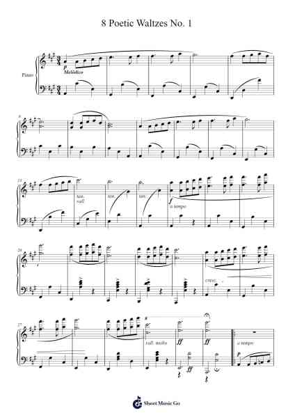 8 Poetic Waltzes Sheet Music by Enrique Granados-Arr.Blanes Poyale