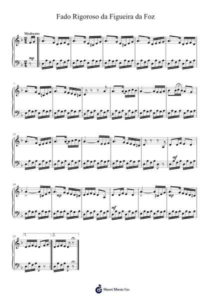Fado Rigoroso da Figueira da Foz Sheet Music by Anonymous-Arr.Buckclough Woogold
