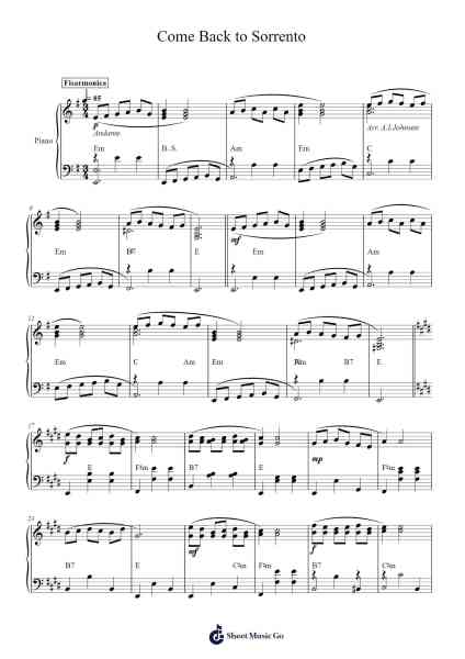 Come Back to Sorrento Sheet Music by Ernesto De Curtis-Arr.Dolamb Strafay