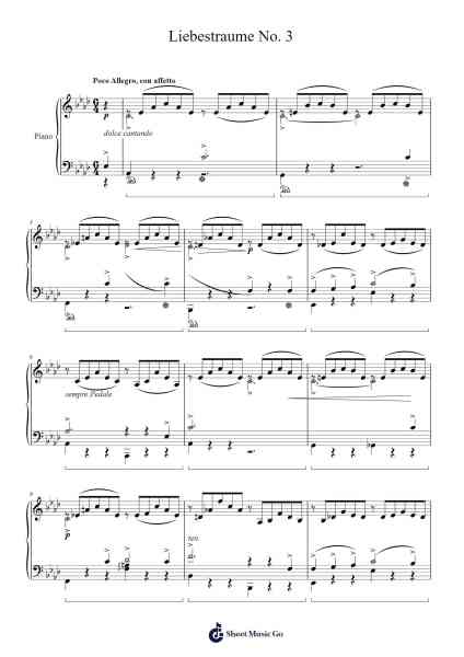 Liebestraum No. 3 in A♭ Major, S. 541 樂譜由 Franz Liszt - 編曲 Leron