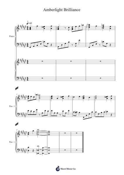 Amberlight Brilliance Sheet Music by Cavemanon-Arr.Rydiah
