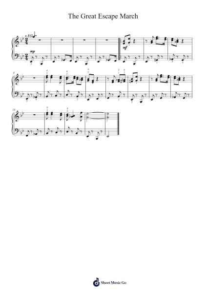 The Great Escape March Sheet Music by Elmer Bernstein-Arr.Nanriah Obrook