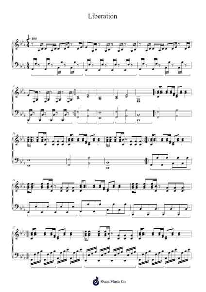 Liberation Sheet Music by Harold van Lennep-Arr.Cookjoe