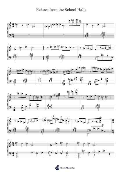 Echoes from the School Halls Sheet Music by Nadja Delbarre/K Van Marcke-Arr.Beslop Millblair