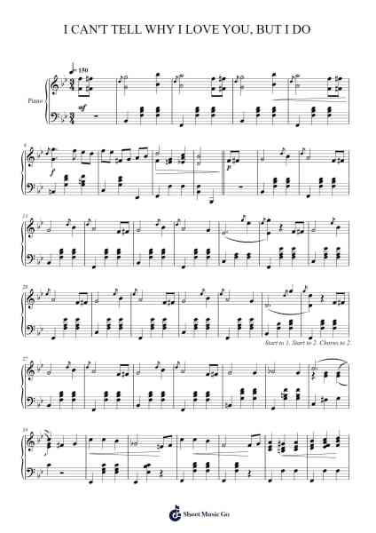 I CAN'T TELL WHY I LOVE YOU, BUT I DO 乐谱由 Gus Edwards - 编曲 Babvieve Themew