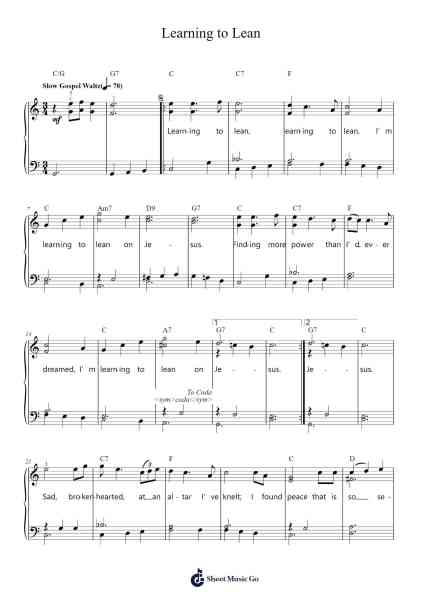 Learning to Lean Sheet Music by Wanda Jackson-Arr.Holtlix
