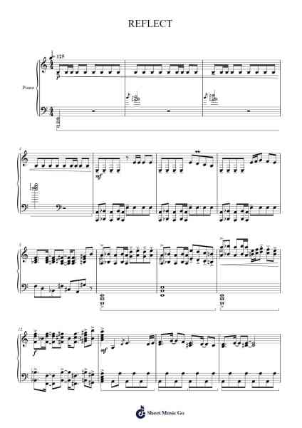 REFLECT Sheet Music by Gawr Gura-Arr.Fitzbaird Marreade