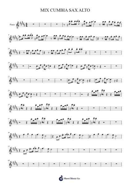 MIX CUMBIA SAX ALTO Sheet Music by alexandersun4-Arr.Triswolf Roochel