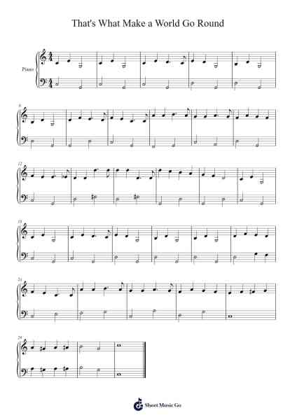That's What Makes the World Go Round Sheet Music by Misc Soundtrack-Arr.Jillcke