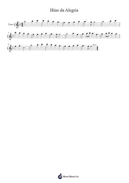 Hino da Alegria Sheet Music by tiago77sax-Arr.Prittlay