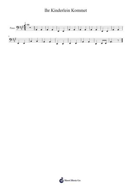 O Come, Little Children - Ihr Kinderlein, kommet Sheet Music by Misc Christmas-Arr.Minmeg Bobfax